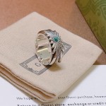 𝐆𝐮𝐜𝐜𝐢 925 Sterling Silver Double G Ring